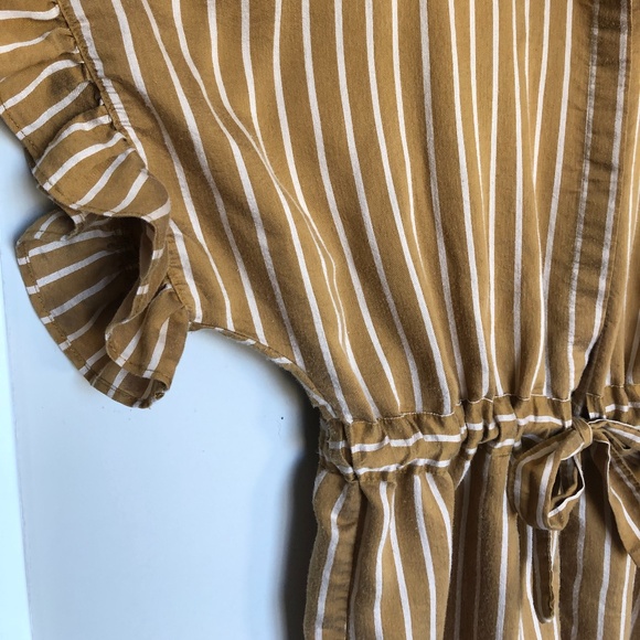 SALE ☘️ ZARA  tie-front peplum striped button down shirt - Picture 5 of 11